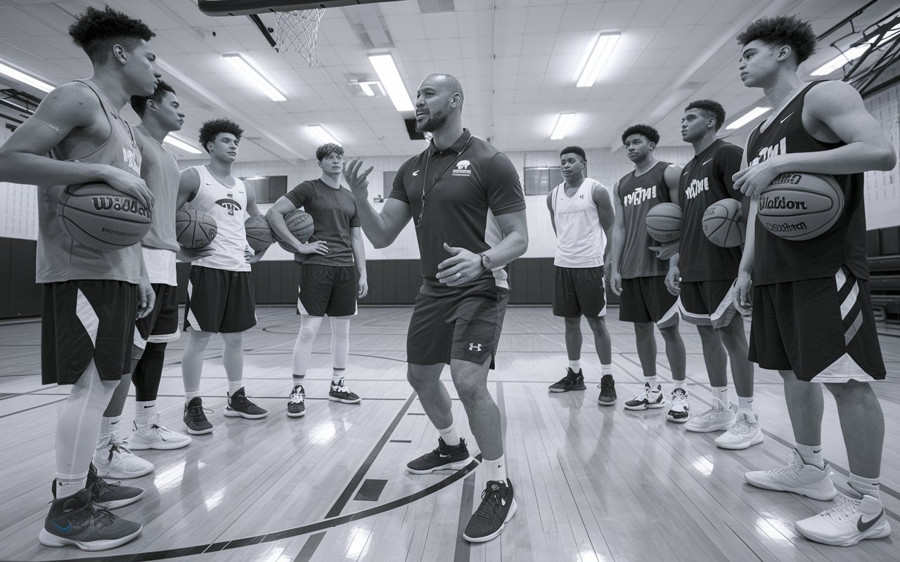 Athletic trainer with athletes